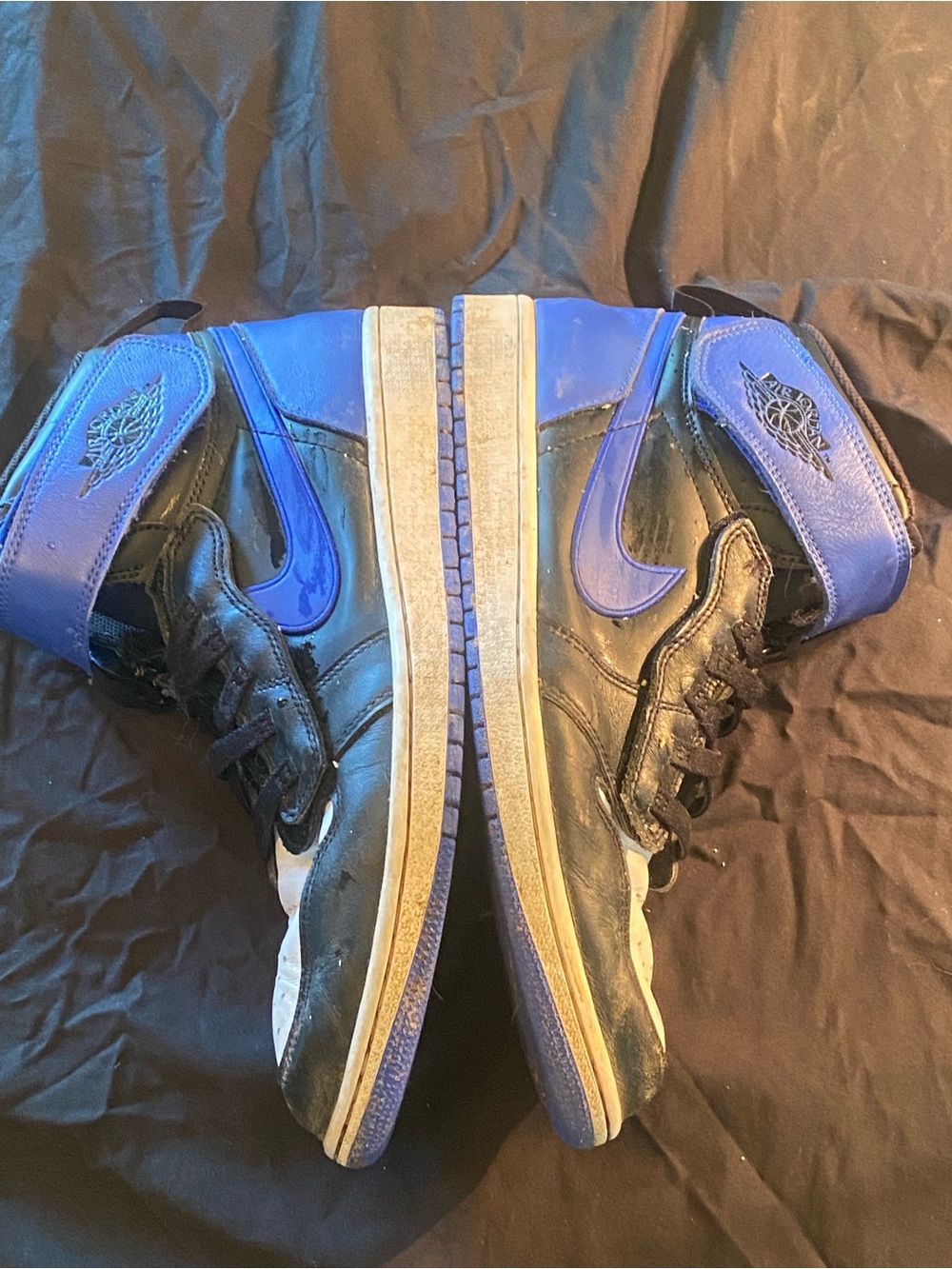 Nike Air Jordan 1 High FlyEase Hyper Royal Size 11 CQ3835-041 Black Blue 2020